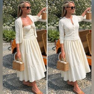 White Bead in The Clouds Button Up Cardigan